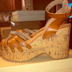 Mossimo Supply Co. Cognac Platform Sandals